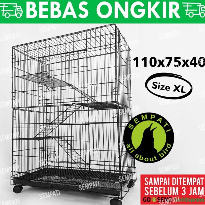 

BAYAR DITEMPAT KANDANG KUCING 3 TINGKAT BANDUNG XL 110X75X45 CM SUPER JUMBO KCG3XL PRODUK TERBATAS