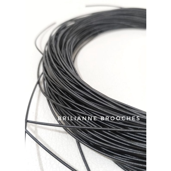 BLACK Embroidery Wire • Hard Wire • Kawat Sulam • Kawat Payet • Purl Wire • Bullion Wire