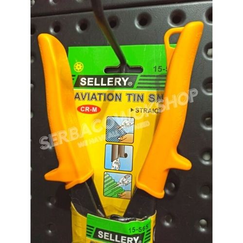 Sellery Gunting Hollow Baja Ringan Gunting Seng 10 Inch Chrome Lurus 15-565 Aviation Snips 250 mm