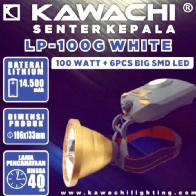 senter kepala jumbo kawachi 100 watt original super terang lg-100 watt