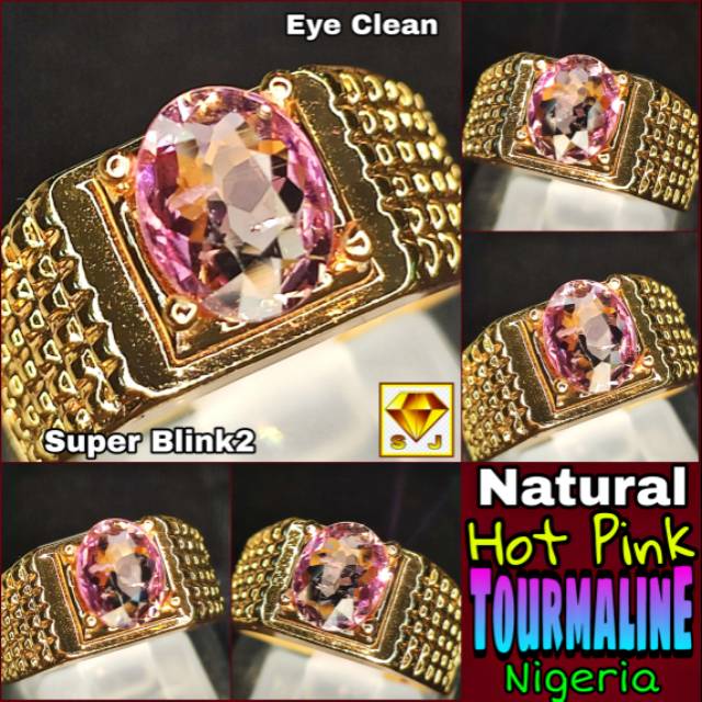 NATURAL HOT PINK COLOR TOURMALINE CLEAN BLINK2 MEMO Bkn Sapphire Blue Yellow Star Topaz Safir
