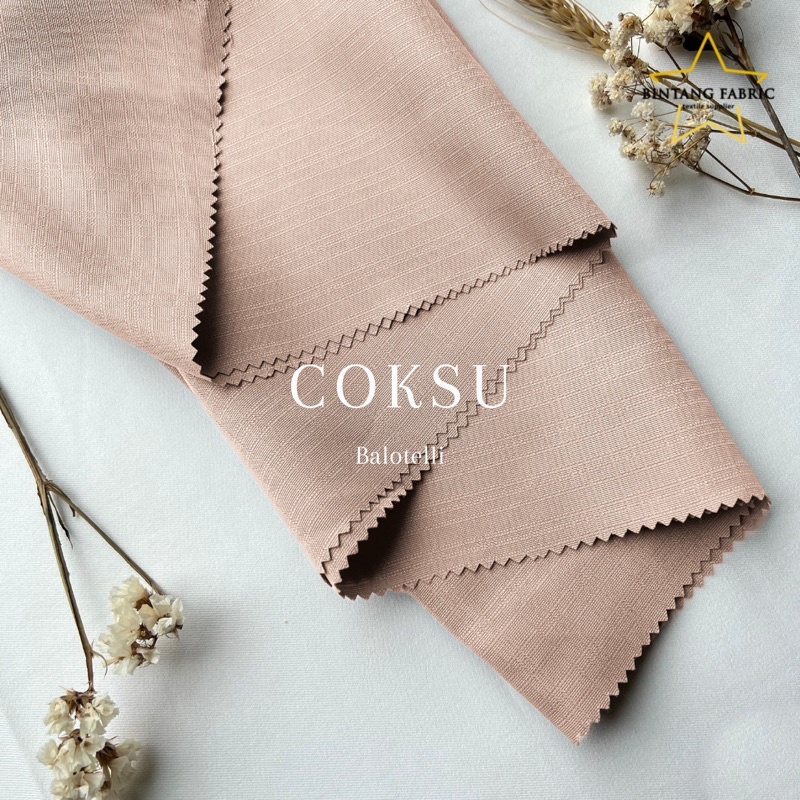Bahan Bintang Fabric Kain Baloteli Polosan 1 meter-Coksu
