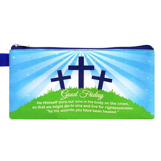Jual Easter Case Dompet Pouch Tiga Salib Benhur Souvenir Suvenir Paskah Kwalitas Terbaik