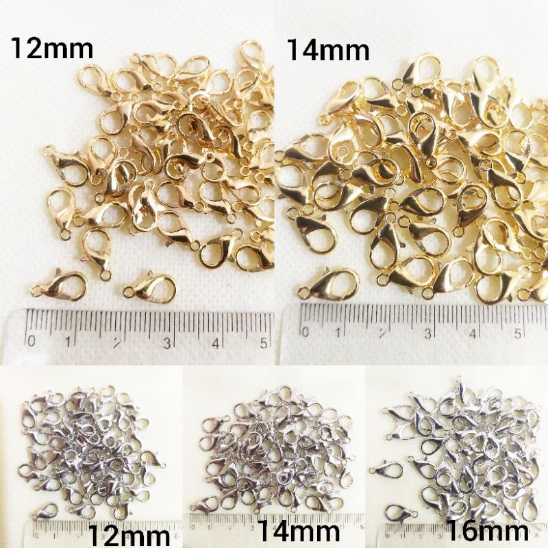 50pcs Kokot Pengait 12,14,16, 18mm Monel - Kokot Udang 16mm -  Kait Udang Monel