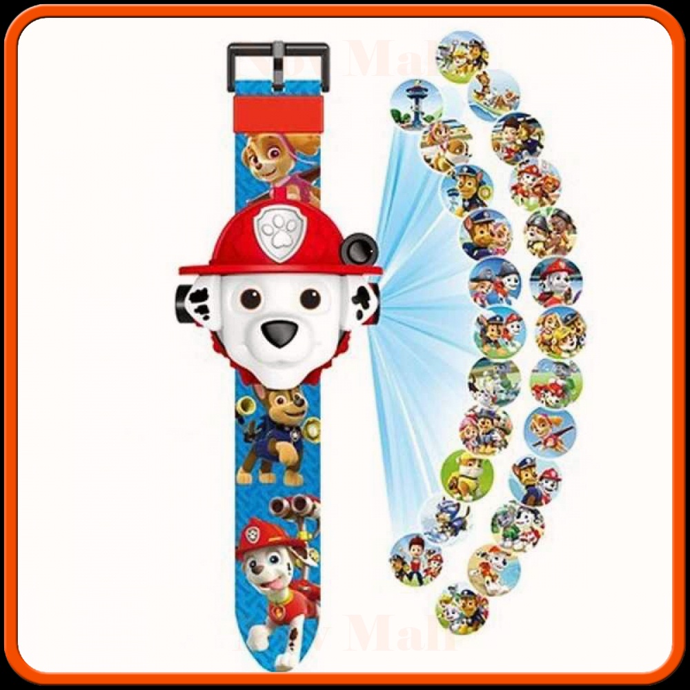 Jam Tangan LED Anak Paw patrol Projection Dog Everest - PP3189