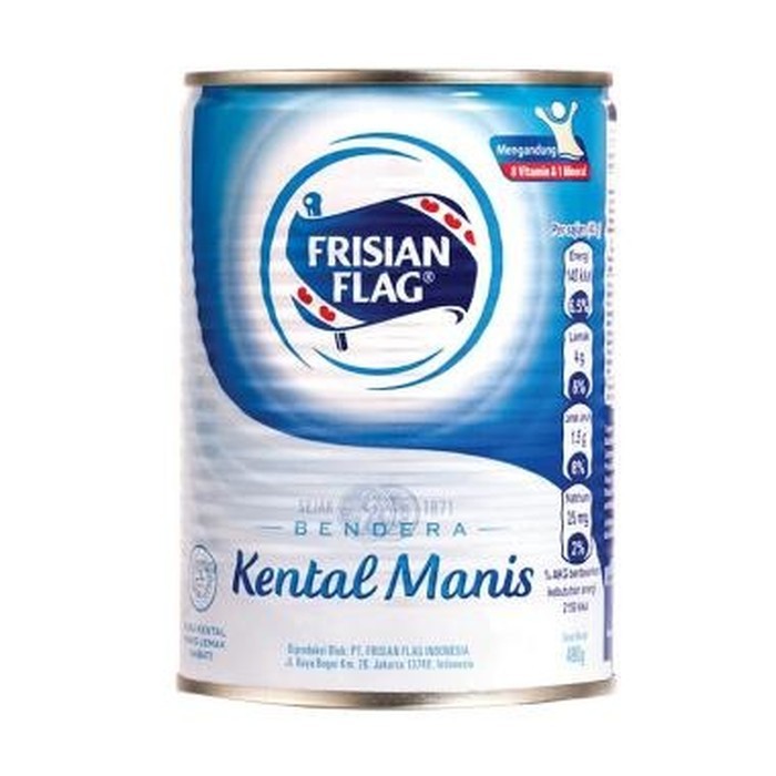 

Frisian Flag Bendera Krimer Kental Manis Putih Kaleng 490gr