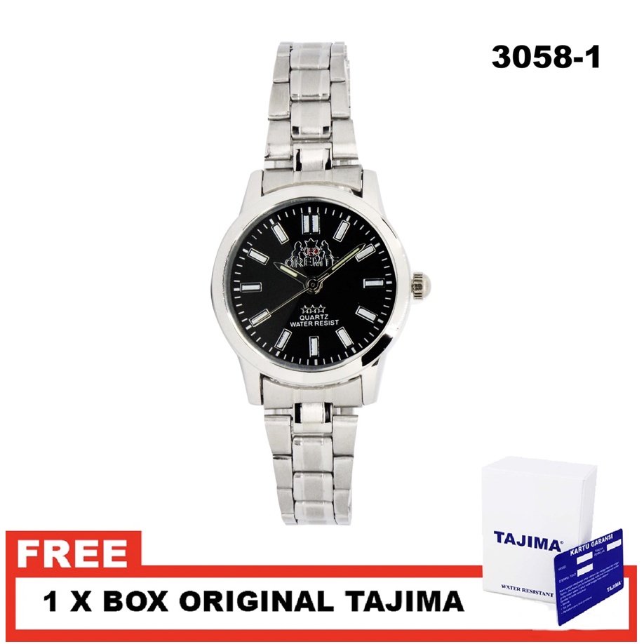 Jam Tangan Oremte Wanita 3058 L Stainless Steel Water Resist 3 ATM Watch Original