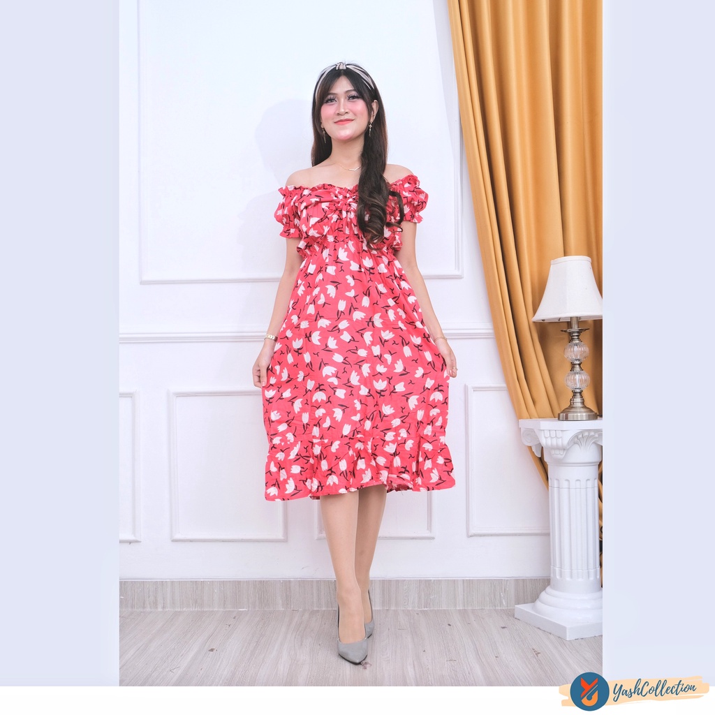 YashCollection Daster Casandra Daster Kekinian Fit XL-Casa Naura Red