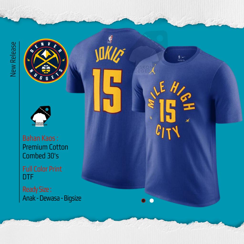 Kaos Jokic Denver Nuggets - Tshirt Basket Jokic Denver Nuggets NBA ( 3 MOTIF )
