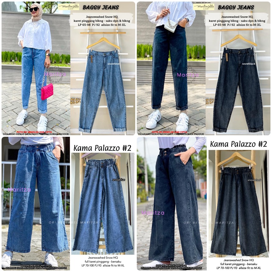 CELANA JEANS / 19.7 / DELTA UNFINISH BUTTON LYPO ZILKA ZOEY BAGGY JENIM DENIM VERSA / KULOT / BAGY / WANITA / FIT M-XL / MARITZA