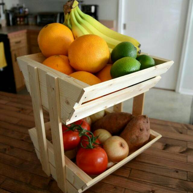 Promo Rak tempat buah dua susun