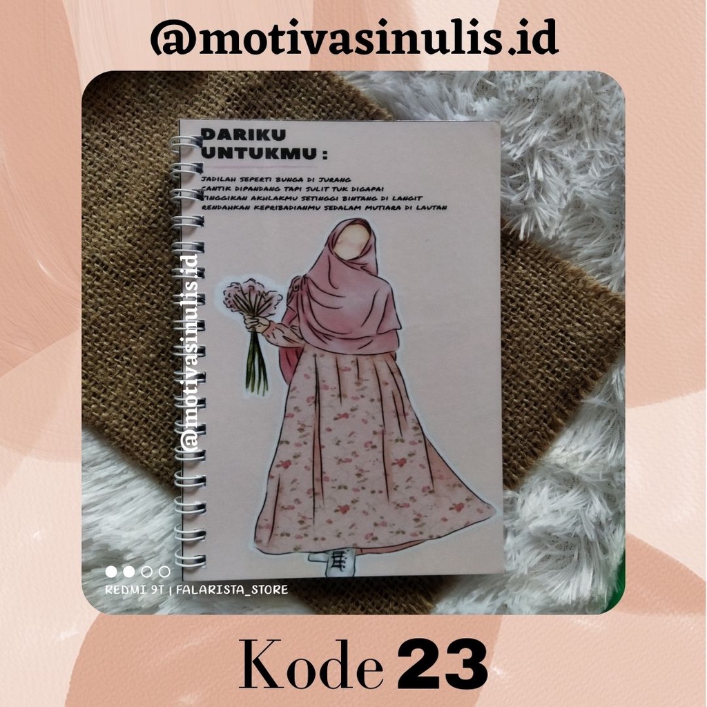 (Standard) NOTEBOOK SPIRAL BLACK LINES Part 2 COVER MOTIVASI / BUKU CATATAN HARIAN-23