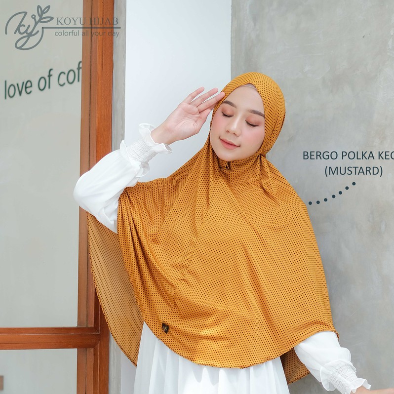 Koyu Hijab Instan Bergo Jersey Little Polka