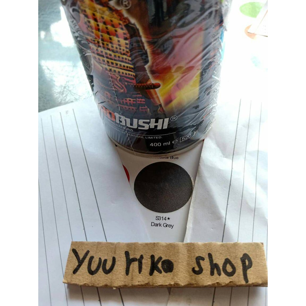 Pilok Samurai Cat samurai paint dark grey s 314 pilox cat semprot abu abu tua Terbaik