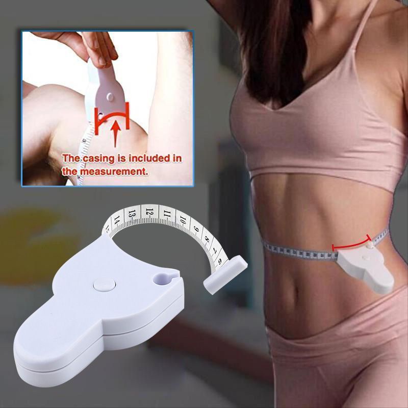 150cm Waist Ruler Meteran Gulung Mini Putar Otomatis Alat Ukur Badan Meteran Y Type Ergonomis Untuk Fitness