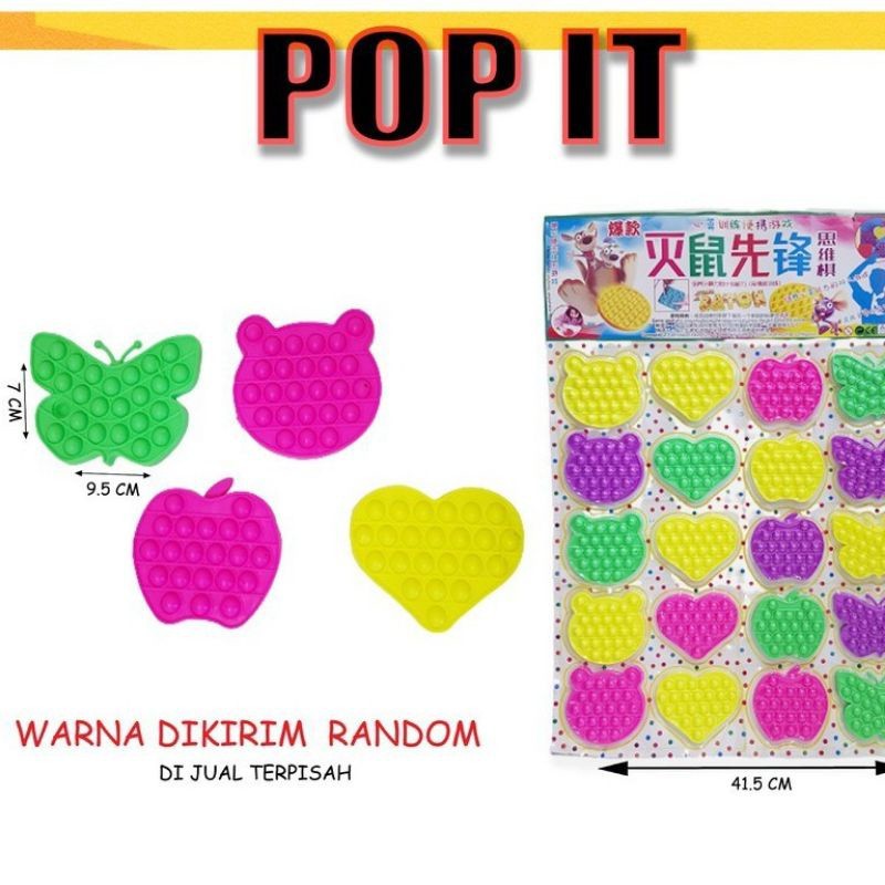 MWN MAINAN POP IT POLOS PUSH BUBLE PENGHILANG STRESS POLOS (per pc)