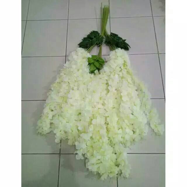 Bunga wisteria jumbo/bunga palsu/bunga juntai 1 lusin