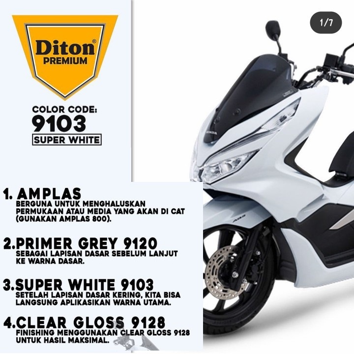 Pilok Pilox DITON Premium 9103 Super White / Super Putih / Putih Susu (400cc / 400ml)