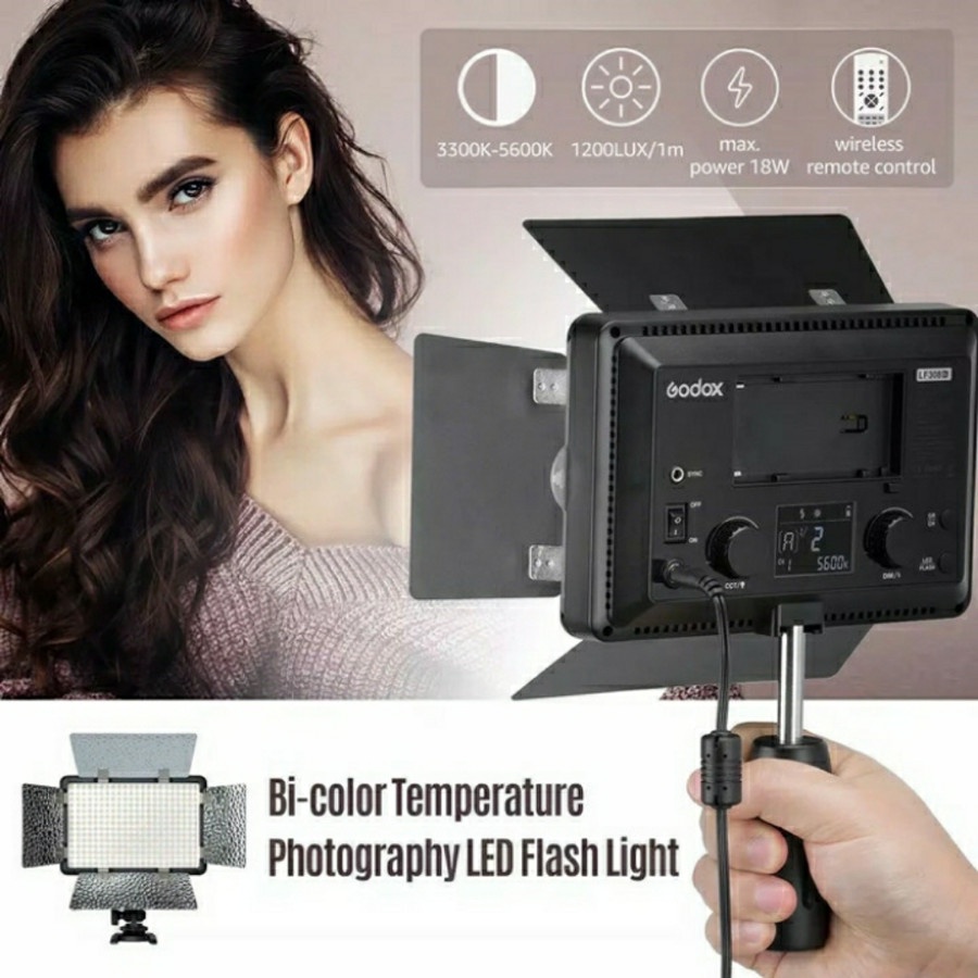 Godox LF308Bi LED Bi-Colour Video Light (3300K-5600K)