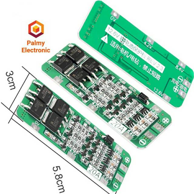 BMS Protection Charger Baterai 3S 20A Li-ion Lithium