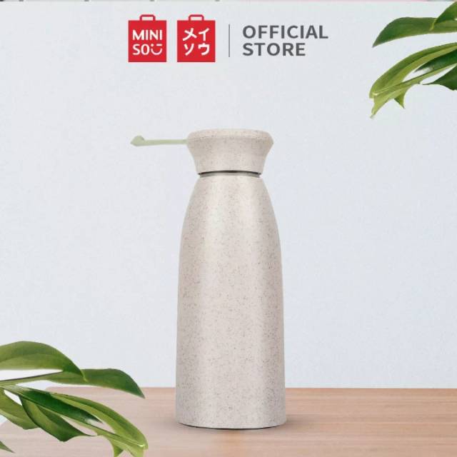 Miniso Botol Air Minum Kaca 350ml Tumbler Jerami Original / Miniso Telescopic Lifting Rope Wheat Gla