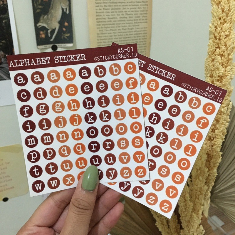 

Stiker huruf planner untuk dekorasi ALPHABET STICKER