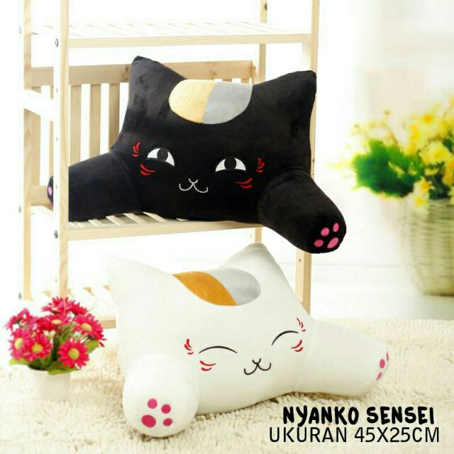 Bantal Sandaran punggung kursi kantor mobil couple boneka cat kucing
