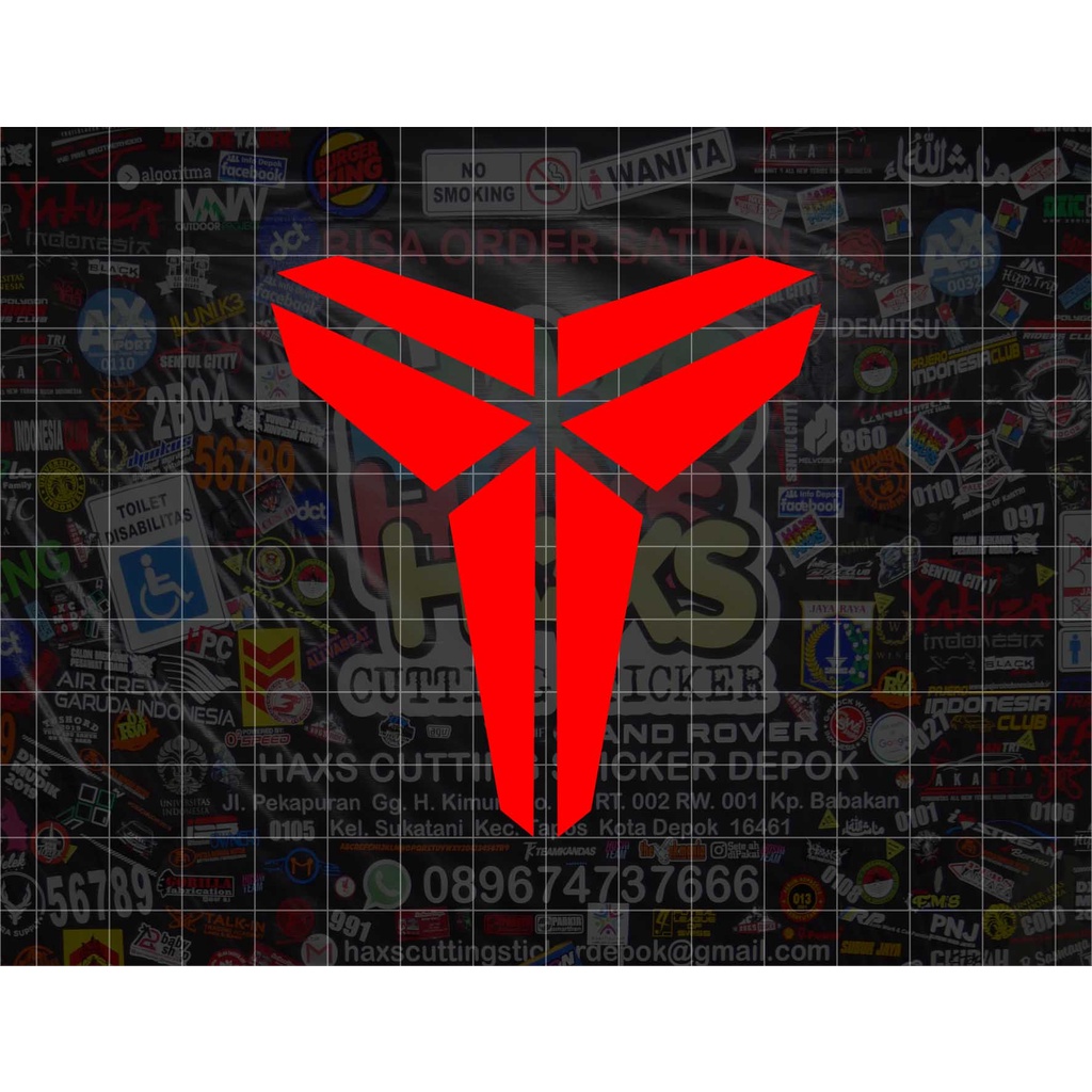 Cutting Sticker Kobe Mamba Ukuran 8 Cm Untuk Mobil Motor