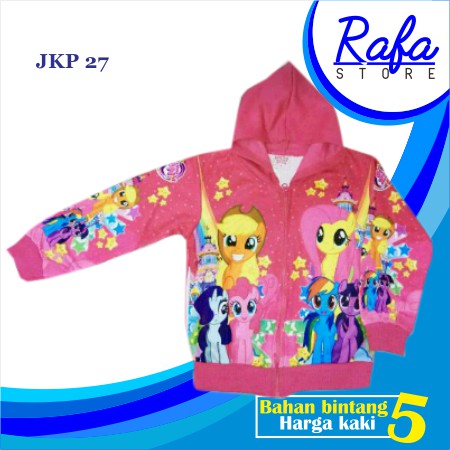 jaket anak perempuan . jaket anak karaker littlepony . jaket anak cewek lucu . fashion anak