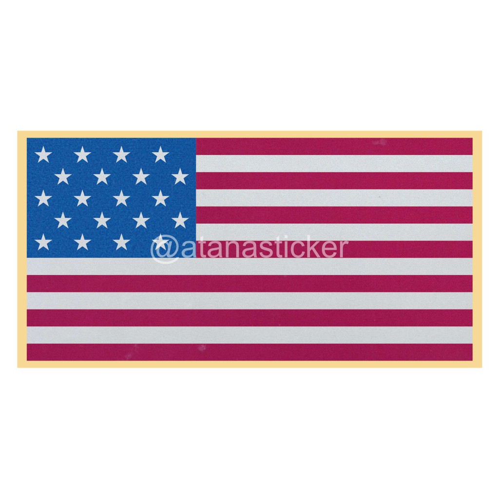 Sticker Cutting Bendera Amerika Serikat 10x5cm