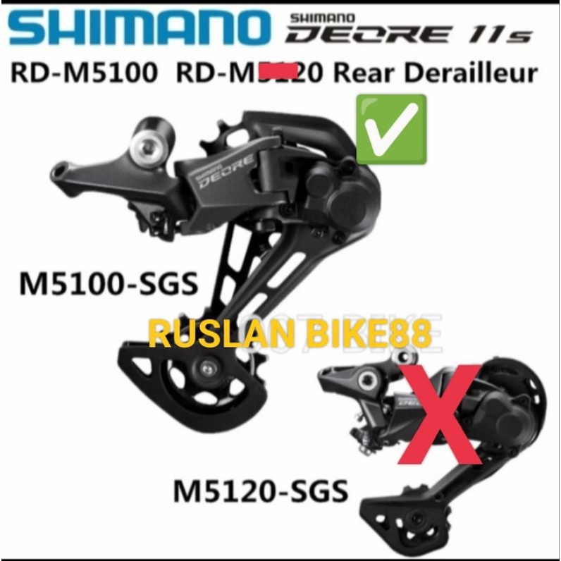 RD Shimano Deore M5100 SGS JAPAN 11 sped.  RD-M5100-SGS SHIMANO DEORE 11s Japan sesuai iklan foto to