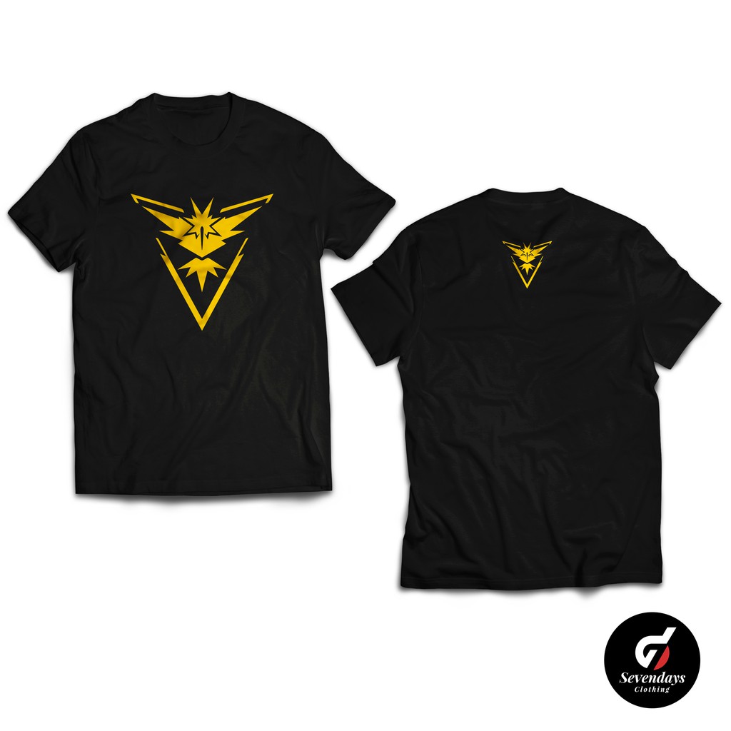 Kaos POKEMON GO TEAM INSTINCT ZAPDOS FIGURE LOGO KUNING T-SHIRT GAME BAJU DISTRO Sevendays Clothing