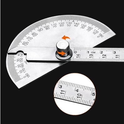 Stainless Degree protractor / busur derajat / pengukur sudut / penggaris busur Alat Ukur Sudut-8