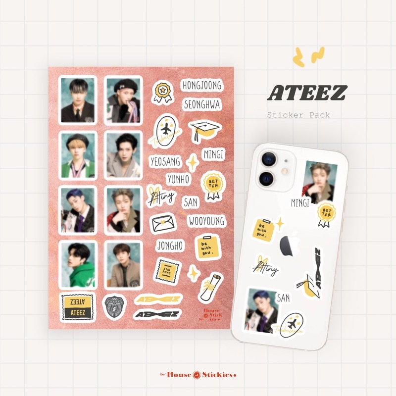 Stiker Kpop ATEEZ Zero Fever Epilogue Edition (Unofficial / Fanmade)