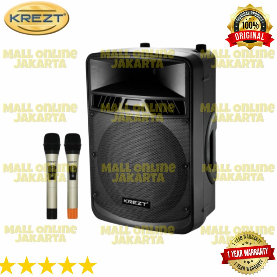 Speaker portable Krezt 15 inch was 8415 Aktiv portable mic wireless