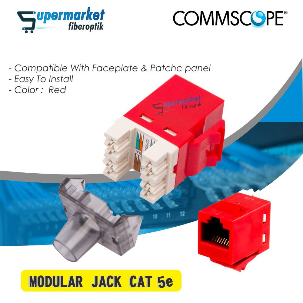 Modular jack RJ45 CAT5e Commscope AMP Jack Modular CAT5e UTP FTP RJ45 Connektor tidak mudah PATAH