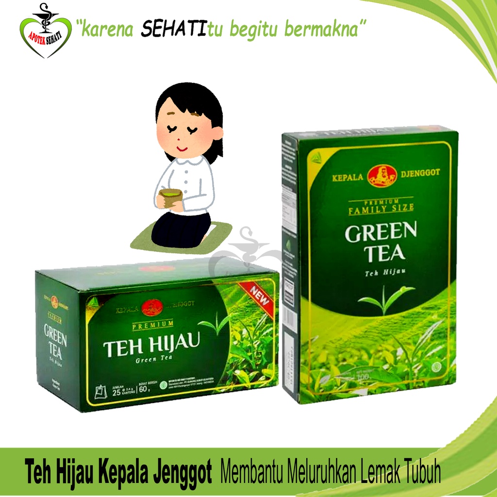 Teh Hijau Kepala Djenggot Teh Diet Alami Green Tea Jenggot