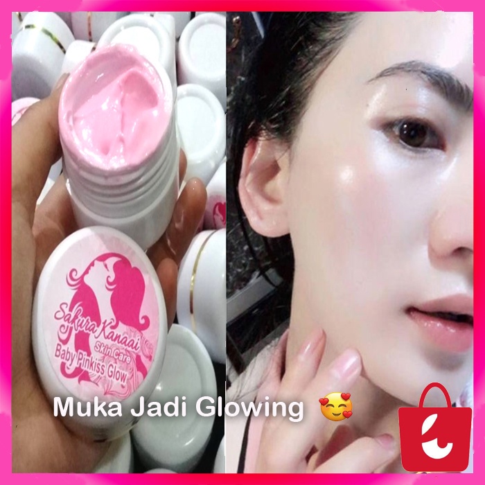 [Terbukti Alami]  SAKURA KANAAI Baby Pinkiss Cream Jelly Glowing Pink BB Glow - Krim Pemutih_Wajah Glowing Cepat / Pencerah Wajah Glowing Whitening Baby Pinkis Glow Sakura Kanai