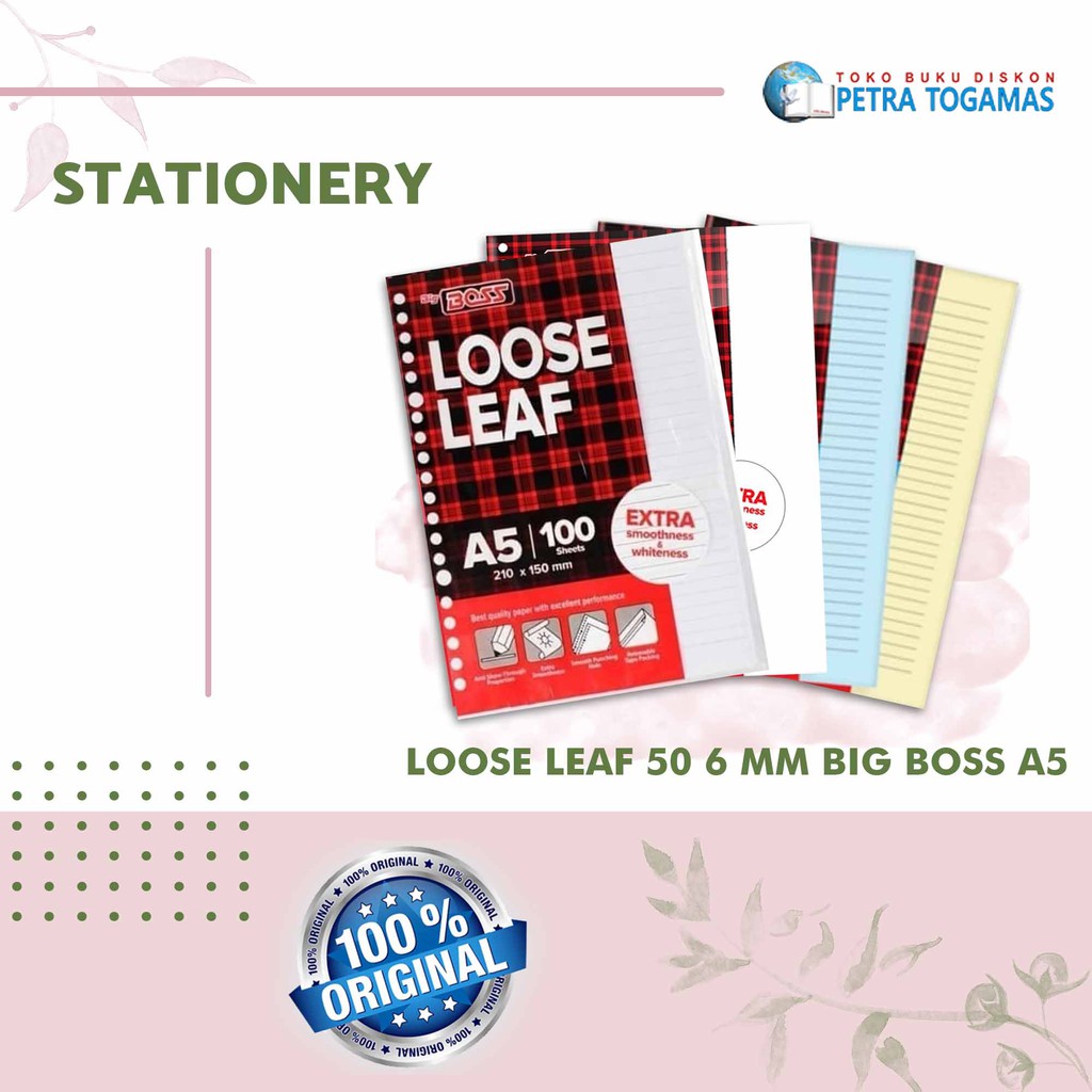 

LOOSE LEAF GARIS 50 6 MM BIG BOSS A5 - BBO LL 50 A5 #PTR700049620