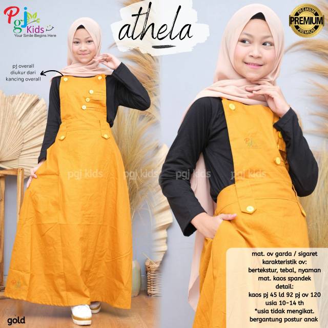 ATHELA DRESS OVERALL GRATIS INNER MANSET BY PGJ FASHION BTC