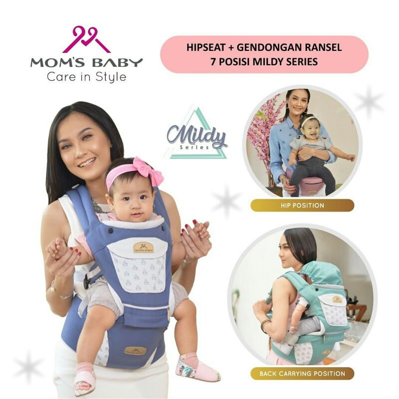 gendongan depan moms baby / hipseat gendongan depan belakang moms baby / harga sedulur