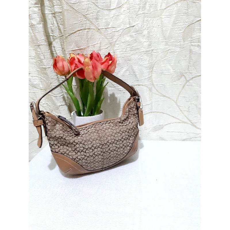 Preloved COACH Soho Signature mini Hobo - Khaki