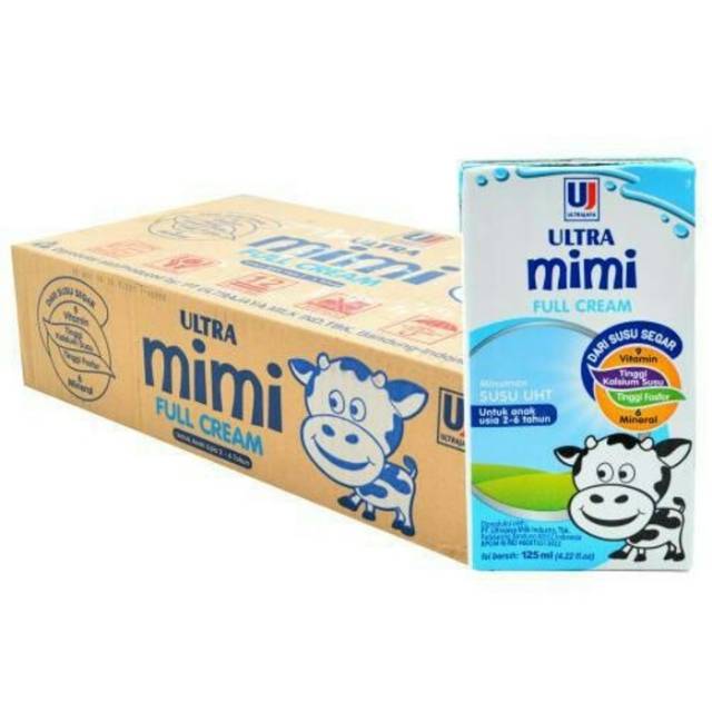 Susu ultra mimi 125 ml rasa full cream 1 karton