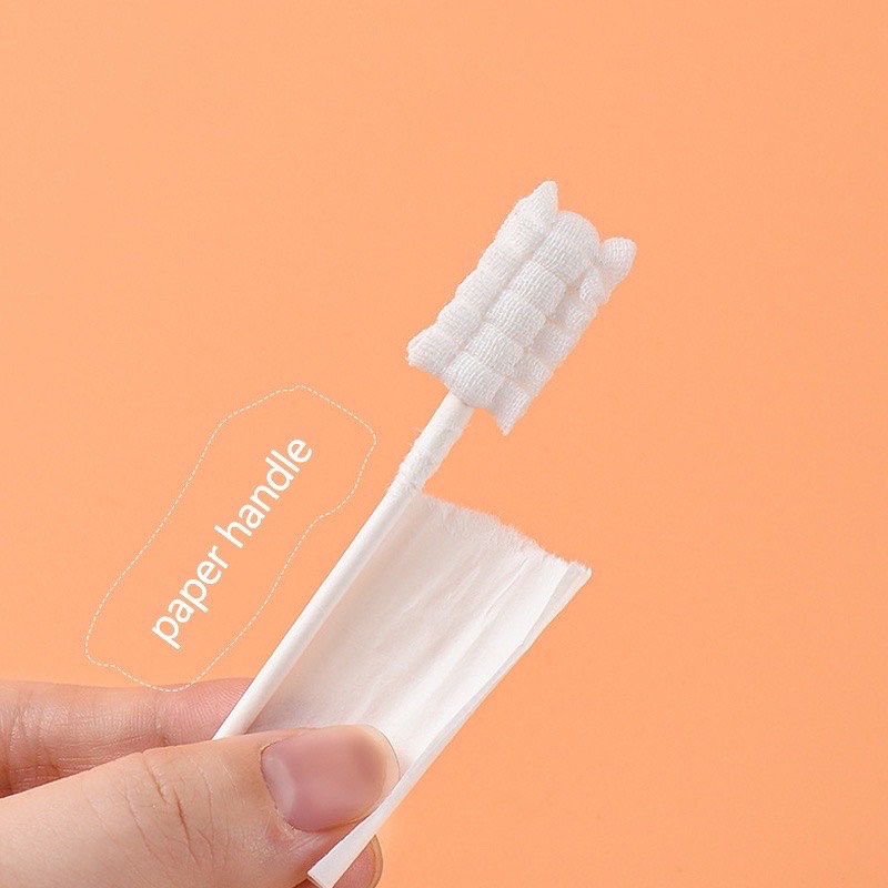 Baby dental care disposible oral cleanser cotton - kapas stick pembersih lidah bayi