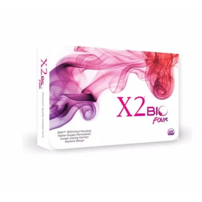 SOFTLENS X2 BIO FOUR TERMURAH CHOCOLATE MOUSSE DAN GREY DIAMONDS NORMAL/MINUS