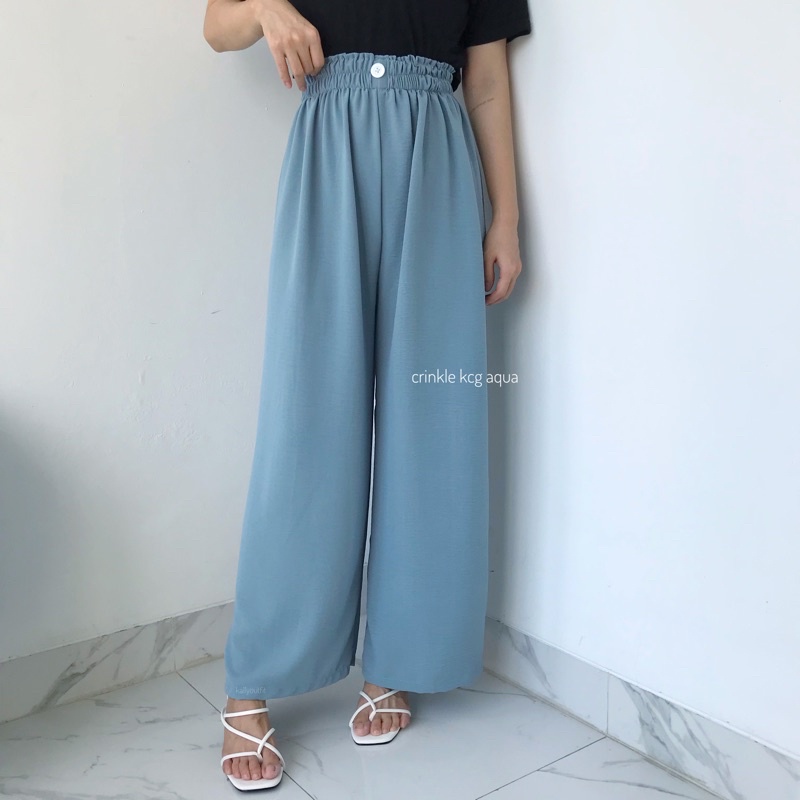 VS - Button CREPE Pants / DOBBY PANTS CELANA KULOT WANITA