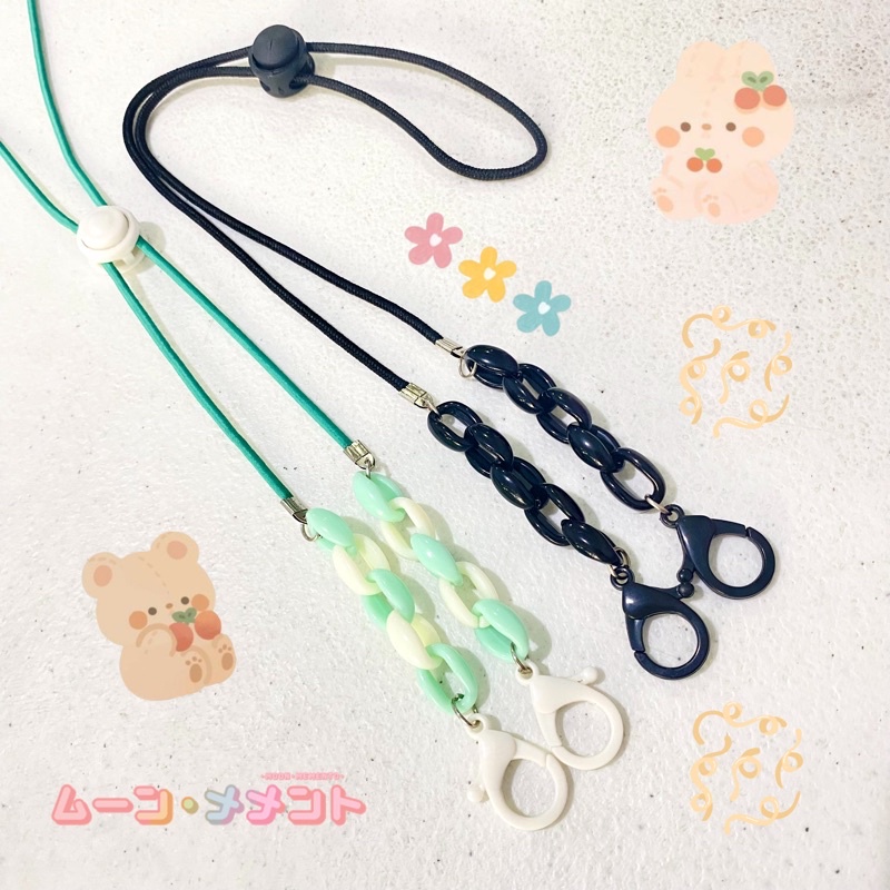 Tali Kalung Masker stopper Konektor Hijab Pasmina / lanyard Strap Mask rantai korea ayu ting ting