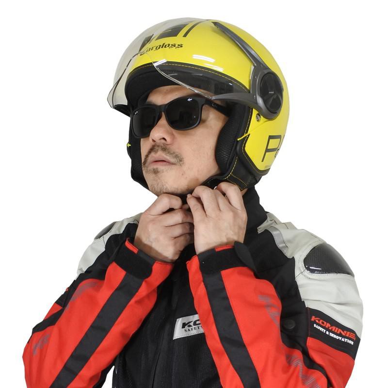 HELM CARGLOSS YR PROTECT HALF FACE - YELLOW