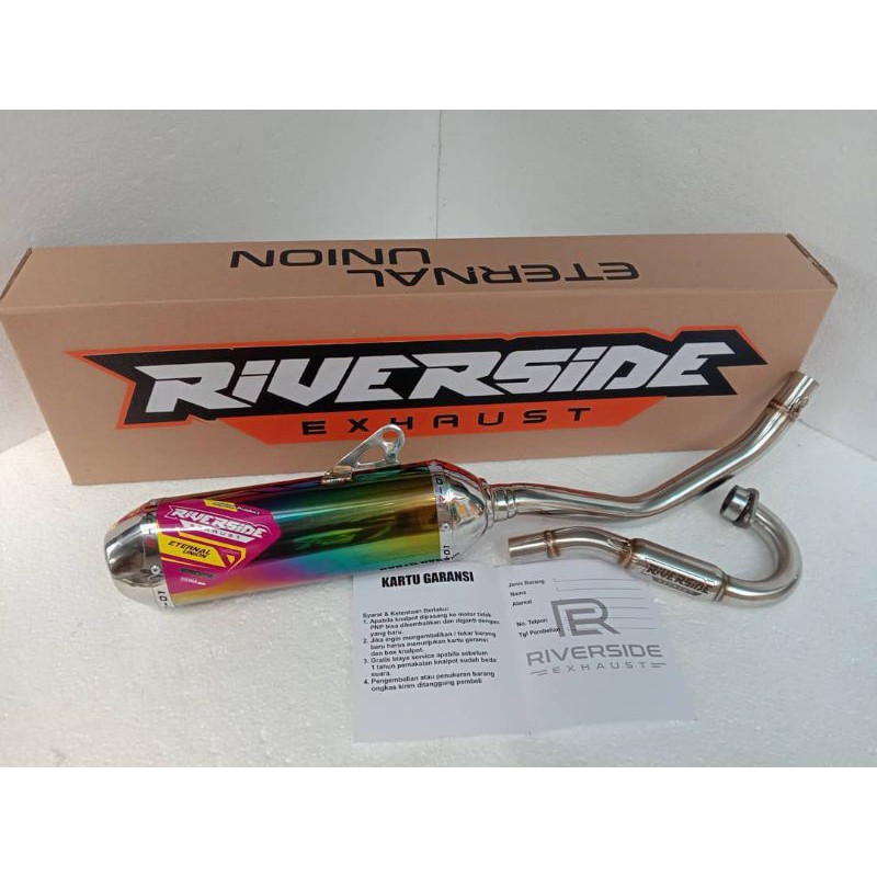 Knalpot Supermoto KLX, D-TRACKER,CRF,WR155 PNP ORIGINAL RIVERSIDE