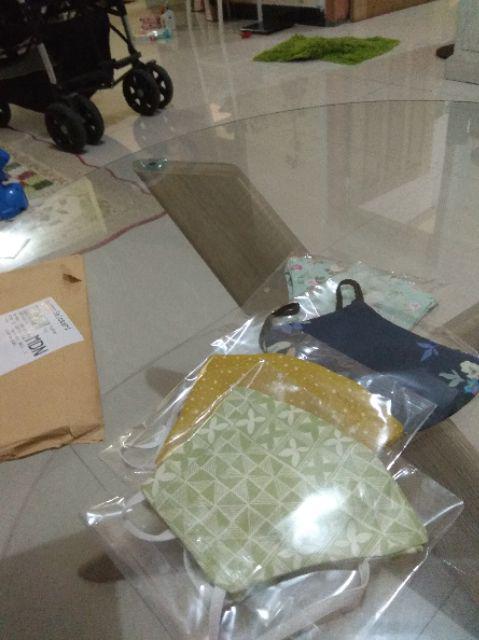 Masker Kain Katun 100%_masker Kain Headloop/earloop_masker Kain Hijab_masker Kain Adem Bs Isi Filter